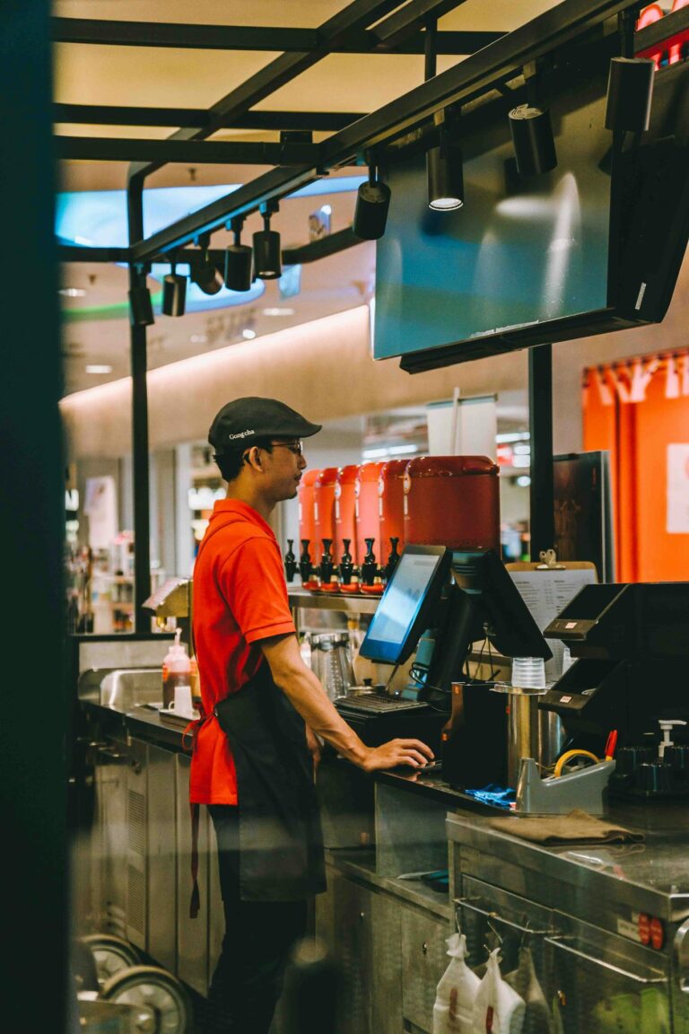 Man in a Fast Food Restaurant